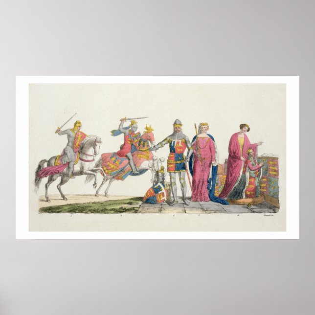 Pôster Richard the Lionheart, John of Gaunt, Edward III, (Frente)