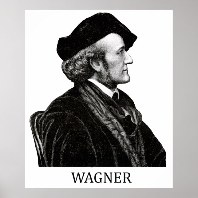 Pôster Richard Wagner, negro (Frente)