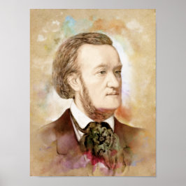 Poster Richard Wagner Retrait im Aquarell Style