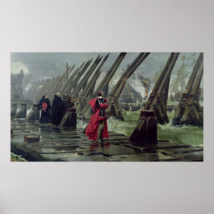 Pôster Richelieu na parede de mar em La Rochelle, 1881