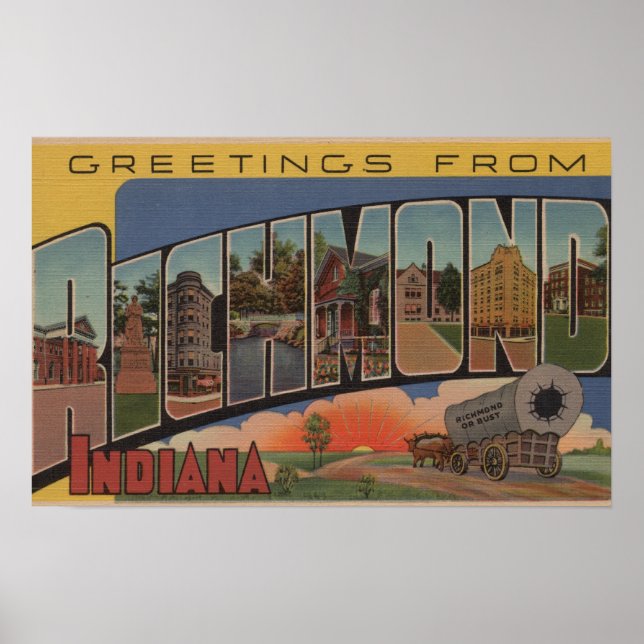 Poster Richmond, Indiana - Cenas em Grande Letra (Frente)