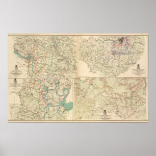 Poster Richmond, Petersburgo, cinco forquilhas