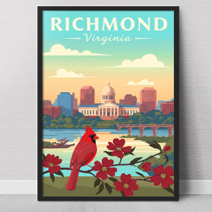 Poster Richmond Virginia Antigo