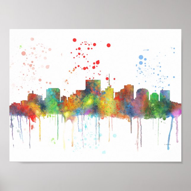 PÔSTER RICHMOND VIRGINIA SKYLINE (Frente)