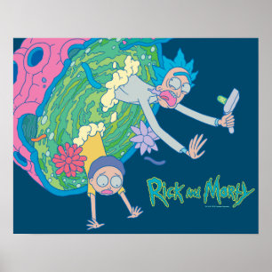 Poster RICK E MORTY™ Abandonamento Do Portal Infectado