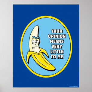 Poster RICK E MORTY™ Crachá de Rick de bananas