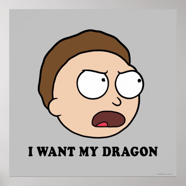Poster RICK E MORTY™ | Eu Quero Meu Dragão (Frente)