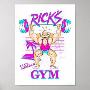 Poster RICK E MORTY™ Membro do Clube de Gym Rick