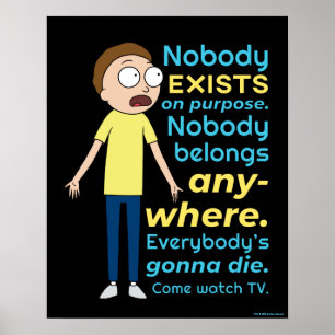 Poster RICK E MORTY™ Não Existe Ninguém Para Fins