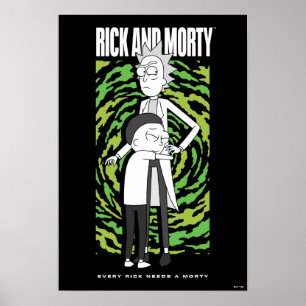 Poster RICK E MORTY™   Rick Morty Hugging