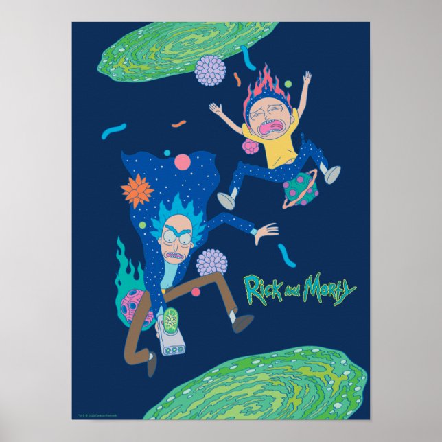 Poster RICK E MORTY™ | Salto de Portal Infectado (Frente)