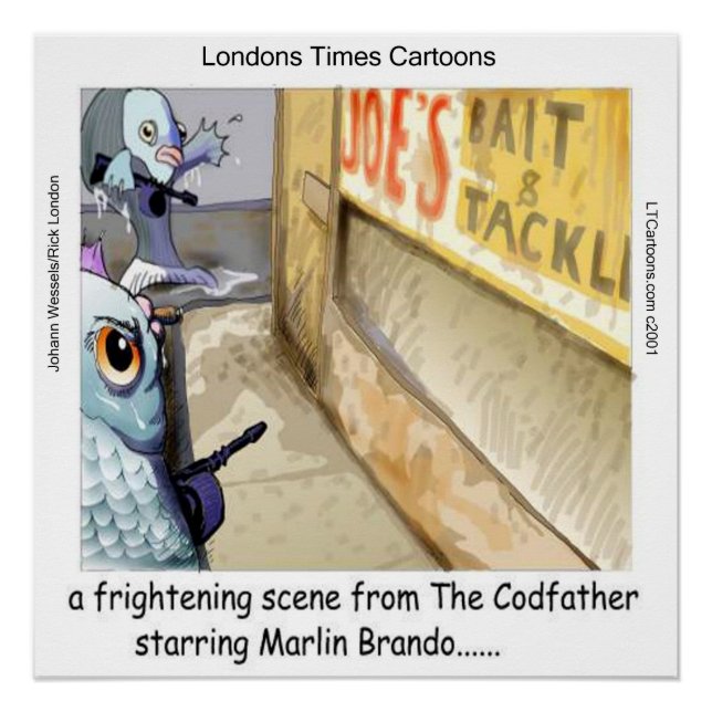 Pôster Rick London Funny Fish Mafia Poster (Frente)