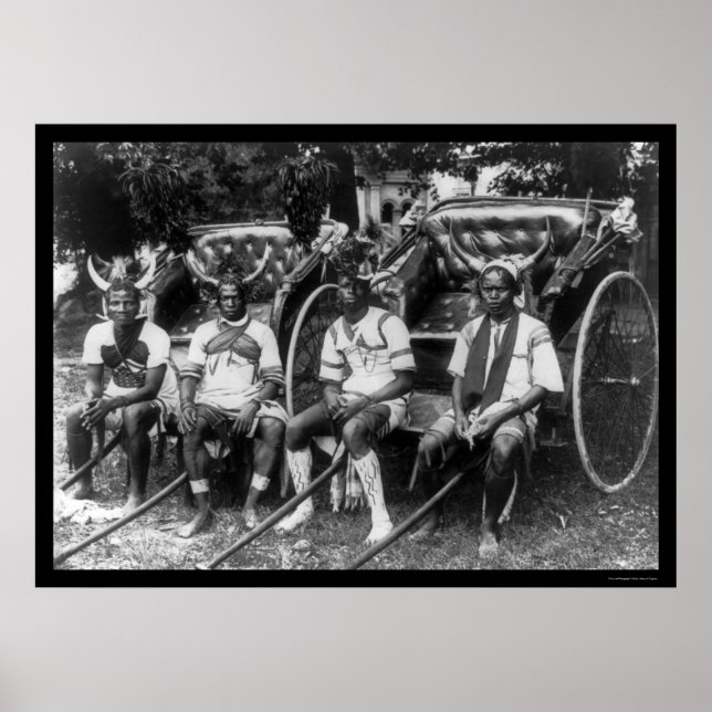 Pôster Rickshaw Boys Durban, África do Sul 1897 (Frente)