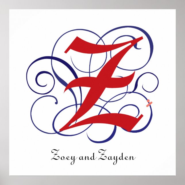 Poster Rico - Bonés Góticos - Letra Z, 300dpi - Personali (Frente)