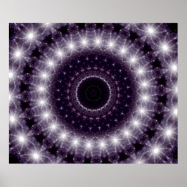 Poster Rico Delicar Lace redondo preto e branco