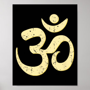 Poster Rico Esfera Om Omkar Aum Símbolo Espiritual Yoga M