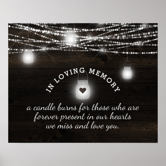 Poster Ridge Ridge Rustic Wood No Loving Memory Sign (Frente)