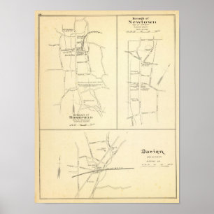 Pôster Ridgefield, Newton, Darien