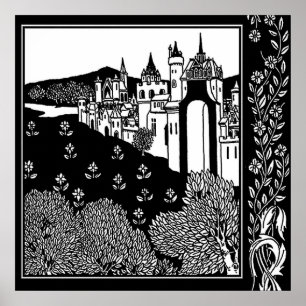 Poster "Riding Out From the Abbey", por Aubrey Beardsley