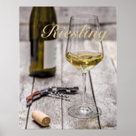 Poster Riesling para amante branco do vinho presente somm