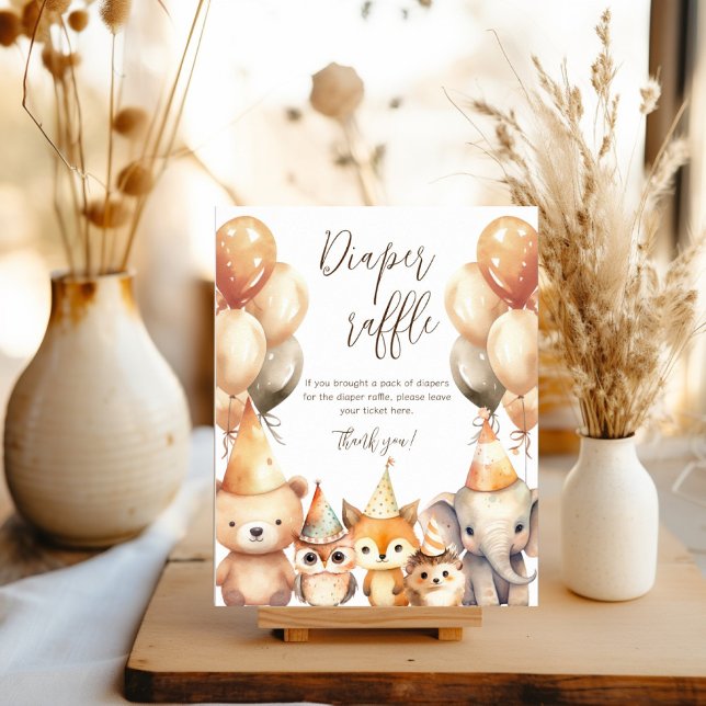 Poster Rife de fralda de animais neutra do ponto de vista (Criador carregado)