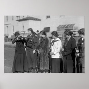 Pôster Rifle Equipe das meninas, 1916