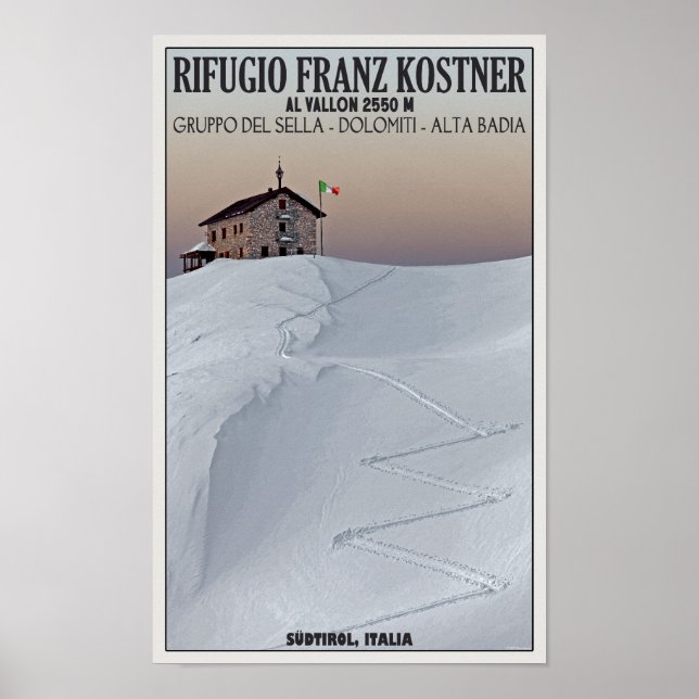 Pôster Rifugio Franz Kostner - Südtirol, Itália (Frente)