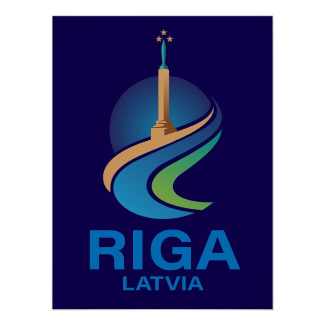 Pôster Riga Letônia (Frente)
