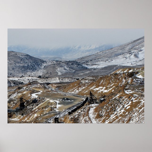 Pôster Riges e Montanhas Mineiras, Dourado Hill, Nevada (Frente)