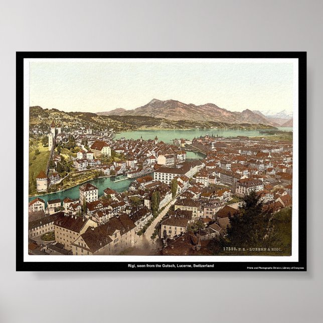 Poster Rigi, Lucerna, Suiça (Frente)