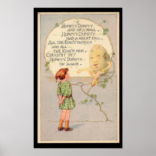 Poster Rima de berçário de Humpty Dumpty