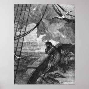 Poster Rime da gravura de Gustave Dore do navegador