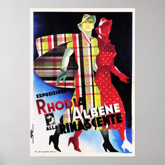 Poster Rinascente Mulheres Rinascente Rhodia Albene Visto (Frente)