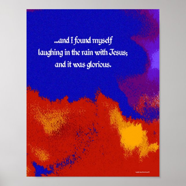 Pôster ...Rindo na chuva com Jesus... (Frente)