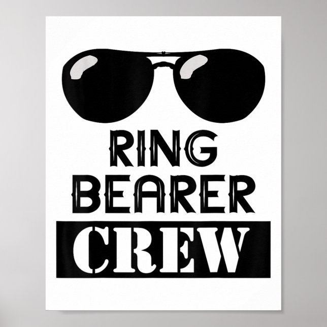 Poster Ring Bearer Crew Ring Wedding Party Sungl Security (Frente)