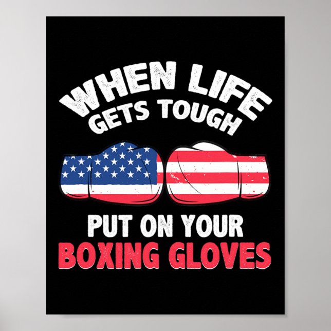 Poster Ring de Boxe Fitness - Eu Amo Kickboxing  (Frente)