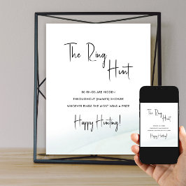 Poster Ring Hunt Chá de panela Game Soft Green Wash Poste