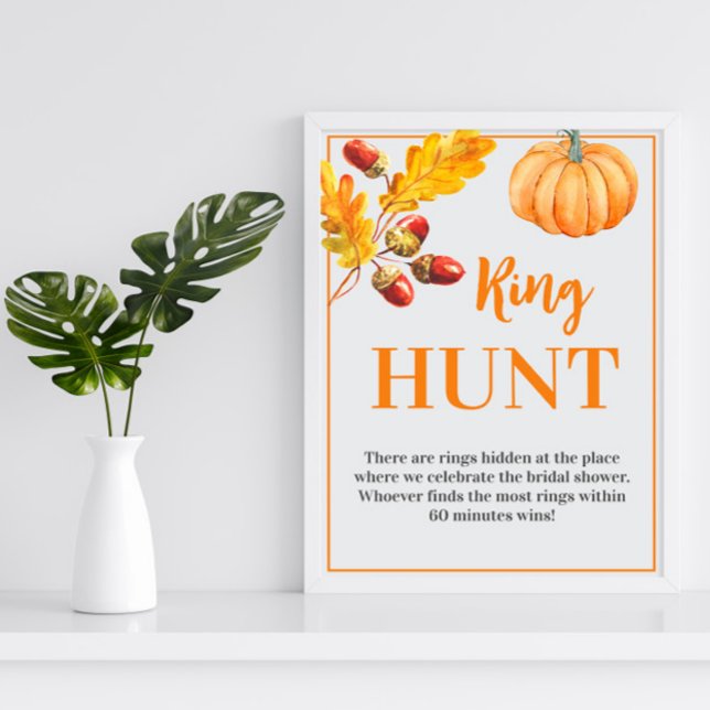 Poster Ring Hunt Fall Pumpkin - Sinal de Jogo da Pumpkin (Criador carregado)
