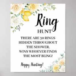 Poster Ring Hunt Lemons & Rosa - Sinal de jogo