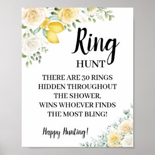 Poster Ring Hunt Lemons & Rosa - Sinal de jogo