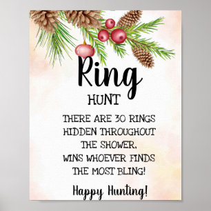 Poster Ring Hunt - Sinal de Chá de panela de Natal
