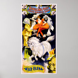 Poster Ringling Bros feat Miss Elena Old American Circus