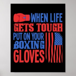 Poster Ringue de Boxe Fitness - Luvas de Boxe - Eu Amo Ki