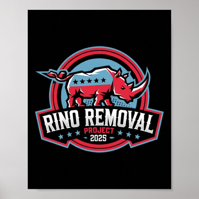 Poster Rino Remove Project Rrp Funny Trump Conservador (Frente)