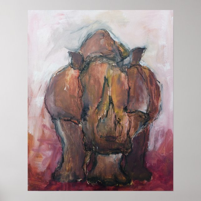 Poster Rinoceronte. (Frente)