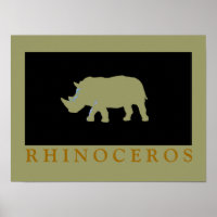Rinoceronte imprimiu ideia de decoração