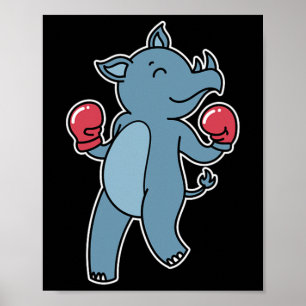 Poster Rinocerontes Boxing