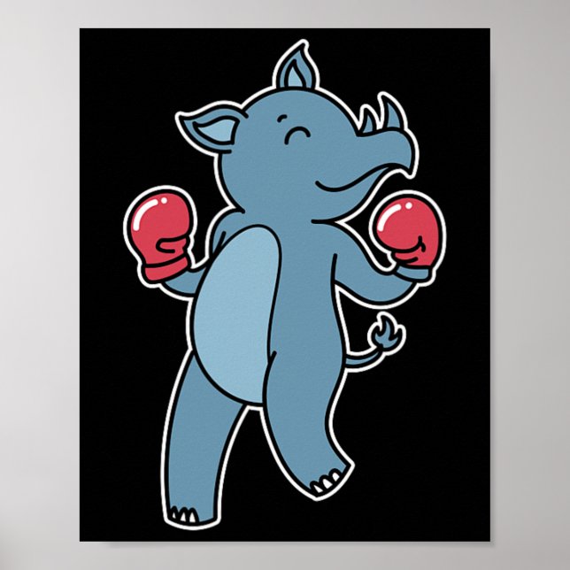 Poster Rinocerontes Boxing (Frente)