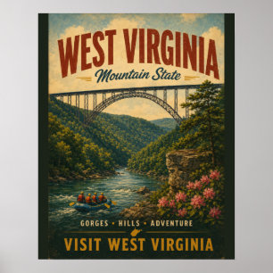 Poster Rio Cénico do Estado da Montanha da Virgínia Ocide