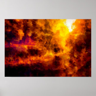 Poster Rio corre pelas cores da paisagem do outono